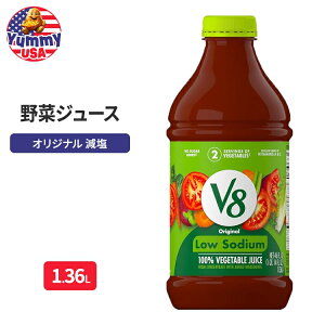 V8  igE IWi 100% ؃W[X 1.36L Low Sodium Original 100% Vegetable Juice, 46 fl oz Bottle { e sgpy񂹏iz