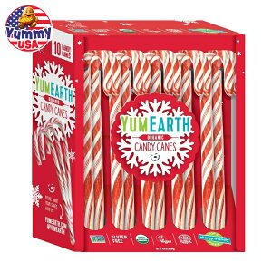 yő500~OFFN[|LzA[X I[KjbNLfB[P[ 10 YumEarth Organic Candy Canes { e y񂹏iz
