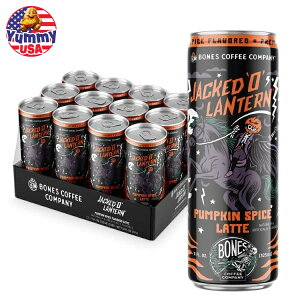 yő500~OFFN[|Lz{[YR[q[Jpj[ WbN I ^ e pvLXpCX 11 tʃIX (12 pbN) Bones Coffee Company Jacked O' Lantern Latte Pumpkin Spice Flavored 11 Fl O