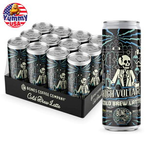 {[YR[q[Jpj[ nC{e[W R[hu[e XEB[gN[~[ 11tʃIXi12pbNj Bones Coffee Company High Voltage Cold Brew Latte Sweet and Creamy 11 Fl Oz (12 Pack) e