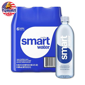 yő500~OFFN[|LzX}[gEH[^[ v~AEH[^[ 500ml (6 pbN) Smartwater vapor distilled premium water 16.9 Fl Oz (pack of 6) { e y񂹏iz