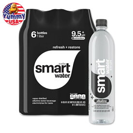 スマートウォーター アルカリン 1L 6個パック Smartwater alkaline with antioxidant 1L 6pk 日本未発売 大容量 【お取り寄せ商品】