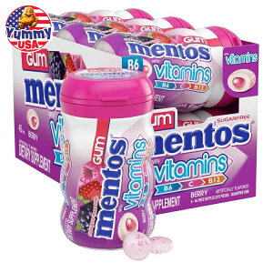 gX r^~K x[ 45 {g 6 { Mentos Vitamins Gum Berry 45 Count Bottle, 6 Bottles { e y񂹏iz
