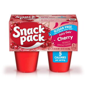 yő500~OFFN[|LzXibNpbN VK[t[ `F[ W[V[WF XibNJbv4 Snack Pack Sugar Free Cherry Flavored Juicy Gels, 4 Count Snack Cups y񂹏iz