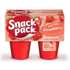 yő500~OFFN[|LzXibNpbN W[V[WF Xgx[ 3.25IXi4pbNj Snack Pack Juicy Gels, Strawberry, 3.25 oz (Pack of 4) y񂹏iz