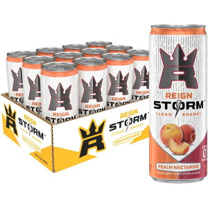 yő500~OFFN[|LzCXg[ s[`lN^ GiW[hN 355ml 12{ REIGN Storm, Peach Nectarine, Energy Drink, 12 Fl Oz (Pack of 12) y񂹏izy킹Ĕz
