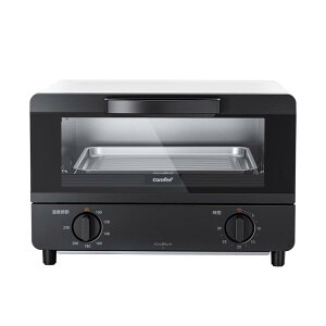 COMFEE' オーブントースター 4枚焼き 14L大容量 80℃〜230℃無段階温度調節 30分タイマー付き 最大1300W出力 焼き網&受け皿付き スライド下開け・オープンドア設計 上下高火力ヒーター コンパク