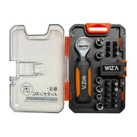 ウィザ(WIZ'A) アークランドサカモト ミニラチェットハンドルセット ビット&amp;ソケット 23pc GTKS-23R