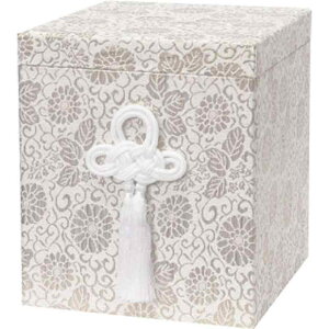 上金張箱 ヌキナシ箱 / 銀 / 3寸用 / 骨箱 骨壷 カバー / 直葬 家族葬 分骨 手元供養 納骨 ペット 可 / 冠婚葬祭研究所