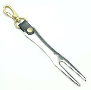 グリーンフォーク ナスカン付 ゴルフフォーク ゴルフ フォーク ステンレス 本革ベルト 持ち運び便利 ゴルフ用品 ゴルフアクセサリー プレゼント ギフト 贈り物 父の日 敬老の日 REBOOT GOLF