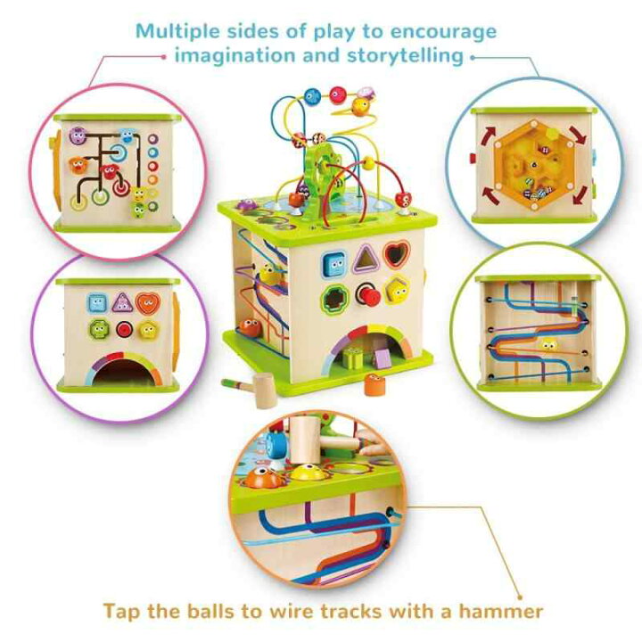 楽天市場】Hape(ハペ) カントリークリッターズプレイキューブ E1810 