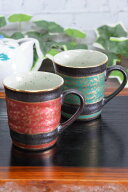 和座の蔵 おしゃれ ペア マグカップ 九谷焼 コーヒーマグ セット 金唐草 結婚祝いプレゼント 還暦祝い 古…