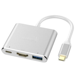 Type C Switch HDMI �o�� 3in1 Switch �h�b�N �X�C�b�` HDMI �o�� �j���e���h�[�X�C�b�` hdmi �ϊ��A�_�v�^ 4K�𑜓x USB�^�C�vC �����]��PD�|�[�g MacBook Pro/MacBook Air 13inc
