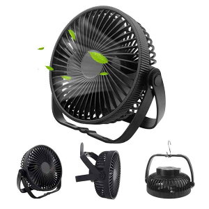 卓上扇風機 静音 USB扇風機 キャンプ扇風機 360度角度調整 3段階風量 パワフル送風 USB給電と充電式 TYPE-C デスクファン 吊り上げ ファン 熱中症対策 オフィス/家/学校/車/キッチン/アウトドア