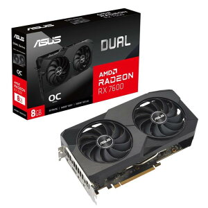 ASUS AMD Radeon RX7600 ���� �r�f�I�J�[�h DUAL-RX7600-O8G