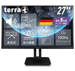TERRA 2748W 27C` j^[ Œ 5N IPS  tHD 100Hz HDMI/Displayport/USB Type-C n[hEFAu[CgJbg 3W×2Xs[J[ wbhz[q X