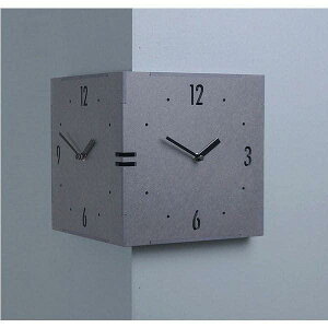 電波両面時計 コーナー両面時計 ハンドメード 木製両面壁掛け時計 おしゃれ 掛時計 北欧 インテリア