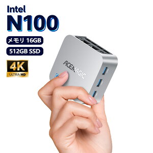 uN[|25,920~Iv~jPC Intel N100 mini pc 4C/4T 16+512GB M.2 PCIe3.0 SSD(Max 2TB) LPDDR5 ő3.4GHz Windows11 ~jp\R pt@ 34K@60Hzo USB3.1x3 HDMI 2.0x3 RJ45x2 ^pc WiFi 5+BT4.2 VESA M