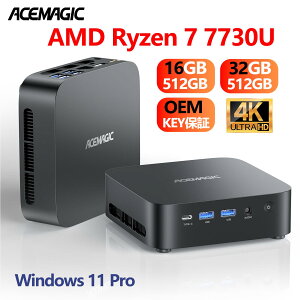 48h20%����N�[�|���I�~�jPC�yRyzen 7 7730U OEM Key�z�ő�4.5GHz mini pc 8C16T 16GB DDR4/512GB SSD�g��� 4K/3��� HDMI/DP/Type-C WiFi 6 BT5.2 USB3.2x6 �É��E�����M�EVESA�Ή� Win11pro ���^PC �e�����[�N/����ҏW/�Q�[�~