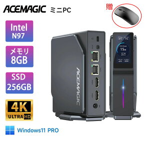 ACEMAGIC ~jpc yLCDXN[tzWindows11Pro Intel 12 n97 mini pc y16GB DDR4 SSD512GBző3.6GHz 4C4T ^pc~jp\R É ȃXy[Xpc yPC ^fXNgbvp\R