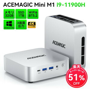 uNőZ[v~jPC yOEML[z\ Mini PC M1 4.9GHz 8RA/16Xbh ~jPC Windows11Pro 32GB 1TB É݌v ptȓd ~jp\R 3ʏo ȃXy[X 4K@60Hz MÉ 