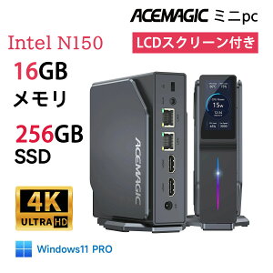 ACEMAGIC ~jpc yLCDXN[tzWindows11Pro Intel 12 n97 mini pc y16GB DDR4 SSD512GBző3.6GHz 4C4T ^pc~jp\R É ȃXy[Xpc yPC ^fXNgbvp\R ̓ M