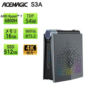 �u�N�[�|����44,110�~~�I�v�~�jPC �����\ AMD Ryzen7 6800H�y16+512GB DDR5 4800MHz PCIE3.0�z8�R�A/16�X���b�h/�ő�4.7GHz�zmini pc ���^PC HDMI2.0+DP2.0+USB3.2 Gen 2 Type-C 3���4K�o�� ����WiFi6+BT5.2 ���^�p�\�R�� �M�K�r