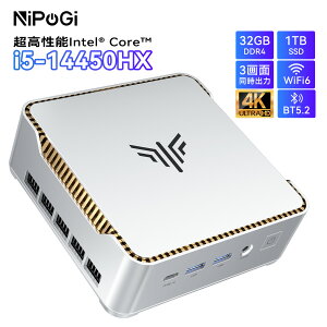 30,000�~�N�[�|��OFF���~�jPC Intel ��14����i7-14450H �ő�4.90GHz [32GB+1TBSSD] 10�R�A(6P+4E)/16�X���b�h Win11Pro 4k@120Hz/3��ʏo�� TDP54W HDMI WiFi6+BT5.2 �Q�[�~���O pc �p�\�R�� �f�X�N�g�b�v �����\minipc ���^ �~