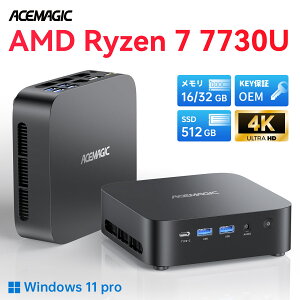�~�jPC�yRyzen 7 7730U OEM Key�z�ő�4.5GHz mini pc 8C16T 16GB/32GB�I�� DDR4/512GB SSD�g��� 4K/3��� HDMI/DP/Type-C WiFi 6 BT5.2 USB3.2x6 �É��E�����M�EVESA�Ή� Win11pro ���^PC �e�����[�N/����ҏW/�Q�[�~���OPC�Ή� ACE