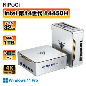16��OFF�N�[�|���t�I���~�jPC Intel ��14����i5-14450H �ő�4.90GHz [32GB+1TBSSD] 10�R�A(6P+4E)/16�X���b�h Win11Pro 4k@120Hz/3��ʏo�� TDP54W HDMI WiFi6+BT5.2 �Q�[�~���O pc �p�\�R�� �f�X�N�g�b�v �����\minipc ���^ 