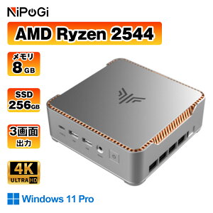 �~�jPC AMD Ryzen Embedded R2544 �g���� mini pc NIPOGI ��������ғ� ��������� 4C/8T �ő�3.7GHz Win11 Pro 16GB+512GB SSD �~�j�p�\�R�� USB3.2×6 Type-C/HDMI/DP 3���4K�o�� ����2.4G/5GWi-Fi BT4.2/�Y�Ɨp
