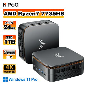 OEM Key�ۏ� �~�jPC�yAMD Ryzen 7 PRO 7735HS 24GB+1TB�z�ő�4.75GHz �~�jPC Windows11Pro 3��ʏo�� 2.5GbpsLAN WiFi6 HDMI �ȃG�l ���^�p�\�R�� �I�t�B�X �Q�[�~���Opc Ryzen �݂�pc minipc office �É� LPDDR5 5500MT/s