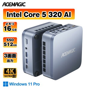 Office���Ԍ���y������AI PC�z�~�jPC Intel Core 304 �ő�4.3GHz & 24TOPS /Intel Core 320 �ő�4.6GHz & 36TOPS Intel 18A NPU AI�G���W������ NPU�{GPU AI���Z���\ | �ő�4TB�g��\ 4K�É� ��������p ���^�y�ʃ~�j�p�\