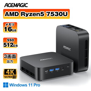 �_�}���\������15%OFF�^��OEM Key ACEMAGIC �~�jpc AMD R5 7530U�y16GB DDR4 512SSD M.2 2280�z Windows11Pro �Ή� �ő�4.3GHz mini pc WiFi6 SSD�e�ʊg��\ ���^pc 4K@60Hz �É� �����M���U �~�j�p�\�R�� 6C12T BT5.2