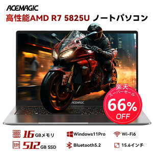 �y2026�Ռ��V�i���ׁzACEMAGIC �m�[�g�p�\�R�� AMD Ryzen 7 5825U 8�R�A 16�X���b�h 4.5GHZ ������16GB LPDDR4 SSD 512GB Windows11Pro���� 15.6�C���`IPS�t�� �t��HD WiFi-6 BT5.0 HDMI �������M�É� FHD1080P/IPS�L����p/Web