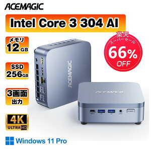 �y������AI PC�z�~�jPC Intel Core 304 �ő�24 TOPS 12GB+256GB �ő�4.3Hz 5C/5T Intel 18A NPU AI�G���W������ NPU�{GPU AI���Z���\ | 4TB�g��\ 4K�É� �����M���U ���^���y�ʃ~�j�p�\�R�� �ȓd�� ���^�p�\�R�� Win