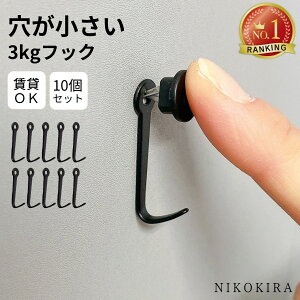【まとめ買い合計10個】 壁掛け 壁かけ 壁 フック 目立たない 賃貸 画鋲 画びょう 3kg 穴 小さい 穴開けない 石膏ボード 石こうボード 引っ掛け 鏡 壁掛けミラー 時計 キーホルダー 鍵 トイレ