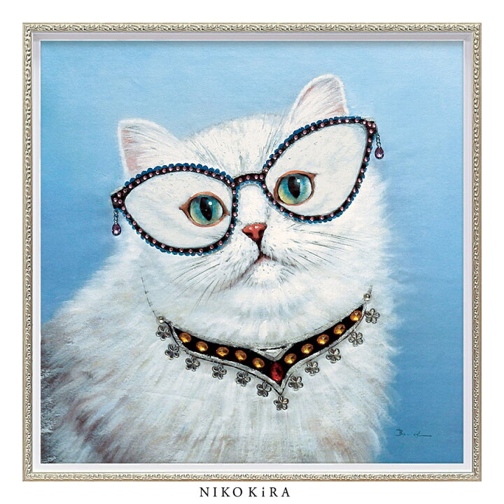 絵画 猫 アートパネル オイルペイント 油絵 アート ネコ ねこ 