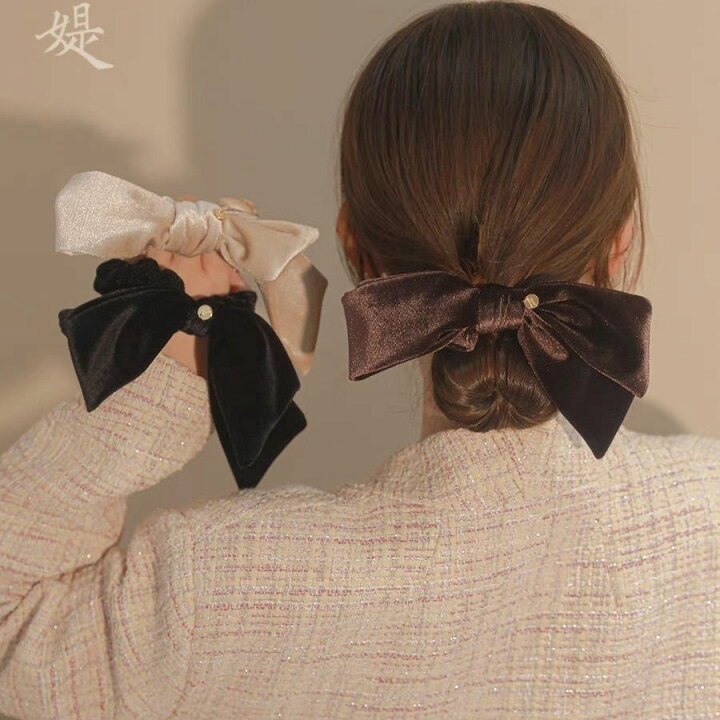 楽天市場】楽天1位【3枚1300円】 シュシュ リボン リボンシュシュ 