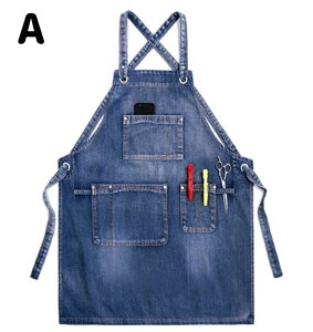 どんなシーンでも使える デニム エプロン おしゃれ 北欧 メンズ レディース ユニセックス ブルー ブラック レザーストラップ ガーデニング キッチン ワークエプロン BBQ 男性用 女性用 男女