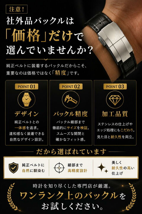 楽天市場】【パネライ(PANERAI)向け】輸入王オリジナル dバックル 40mm 