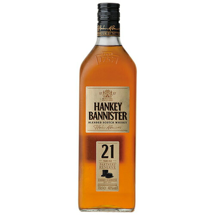 楽天市場】ウイスキー ハンキー バニスター 21年 700ml (70598) 洋酒 
