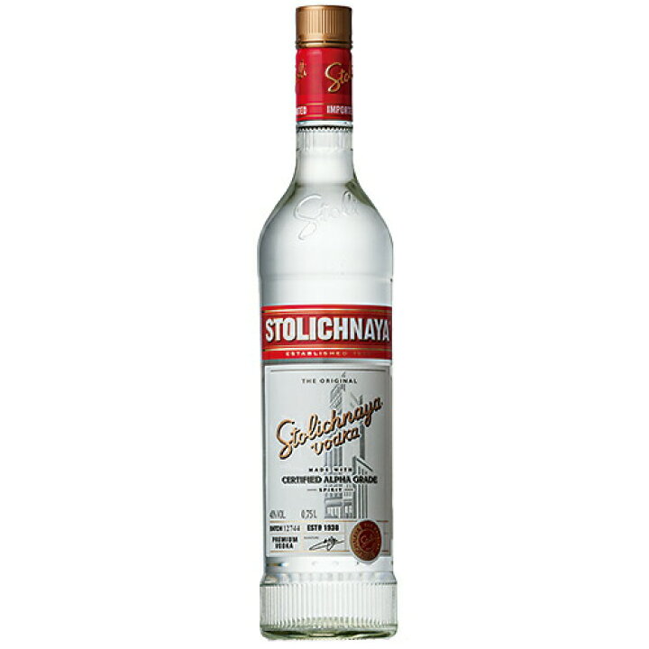 楽天市場】ウォッカ ストリチナヤ レッド 40度 750ml (73514) スピリッツ vodka(25-2) : 輸入酒のかめや
