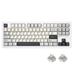 YZ87 �K�X�P�b�g���� ���J�j�J���L�[�{�[�h �p��z�� TKL ���C�����X�z�b�g�X���b�p �Q�[�~���O�L�[�{�[�h 4�w�p�b�h BT5.0 2.4G USB-C NKRO RGB�o�b�N���C�g Win Mac�p �Z�K�F�؎擾 YUNZII ��������