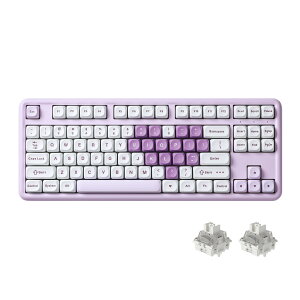 B87 ���C�����X���J�j�J���L�[�{�[�h �Q�[�~���O�L�[�{�[�h �p��z�� BT5.0 2.4G USB-C NKRO QMK VIA�\�t�g�E�F�A�J�X�^�� MOA�L�[�L���b�v �K�X�P�b�g RGB ���X�g���X�g Win Mac�p YUNZII ��������