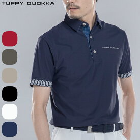 【メディア掲載】爽やかな着心地に"カッコいい"をプラス。ゴルフウェア MENS NYLON SOLID-CLR POLO 上質を知る大人が選ぶ 高機能素材 ストレッチ 吸汗速乾UVカット YUPPY QUOKKA ゴルフ ポロシャツ メンズ 半袖 ブランド 日本人の体型にフィットするゴルフウェア