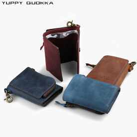 YUPPY QUOKKA Designed in TOKYO 大人のためのミニ財布 本革×ナイロン 高級 ショートウォレット 三つ折り コンパクト ウォレット おしゃれ 驚異のエイジングを堪能できる ゴルフ ラウンド 財布 メンズ レディース ブランドギフト プレゼント【GOODA掲載】