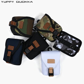 【公式】YUPPY QUOKKA ゴルフ ミニ ポーチ 距離計 ケース フルグレインレザー こだわりの質感 本革 × ナイロン スコープ ケース 距離計 ホルダー カラビナ付き 距離計 ポーチ 景品 クリスマス ゴルフ プレゼント 男性 ギフト 撥水 高耐久 おしゃれ