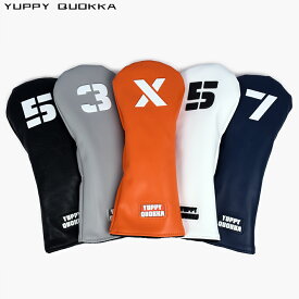 【公式｜EVEN掲載】お洒落 ゴルフ ヘッドカバー プレミアム質感 高級 まるで本革 東京発 YUPPY QUOKKA 公式 RUBBER PATCH SERIES ドライバー ヘッドカバー フェアウェイウッド ユーティリティ ヘッドカバー おしゃれ 防水 DR FW UT 番手（1・3・4・5・7・X）