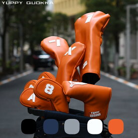 [4本セット]【雑誌掲載】お洒落 ゴルフ ヘッドカバー プレミアム質感 高級 まるで本革 東京発 YUPPY QUOKKA 公式 RUBBER PATCH SERIES ヘッドカバー ゴルフ ドライバー DR 460cc フェアウェイウッド FW ユーティリティ UT 防水 唯一無二の存在感 おしゃれ